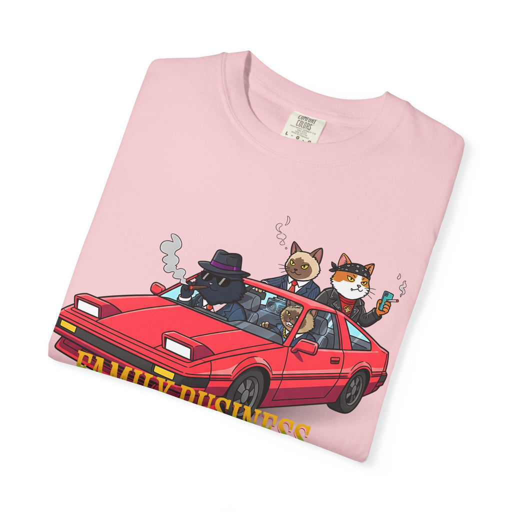 Family Business T-Shirt — Retro Car with Fox Crew Graphic