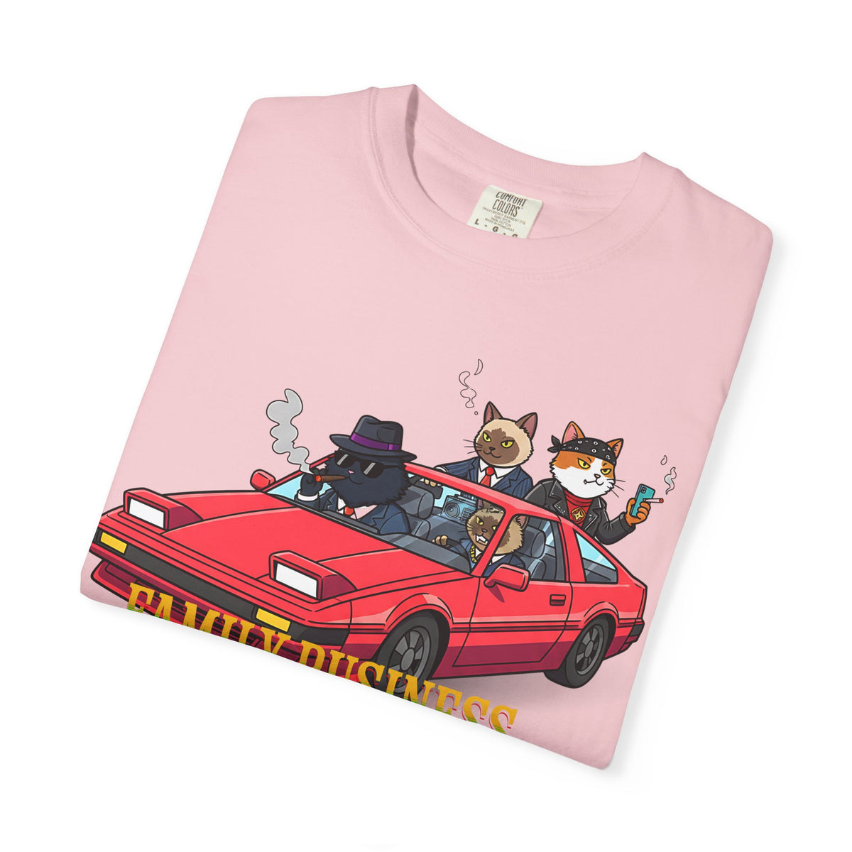 Family Business T-Shirt — Retro Car with Fox Crew Graphic