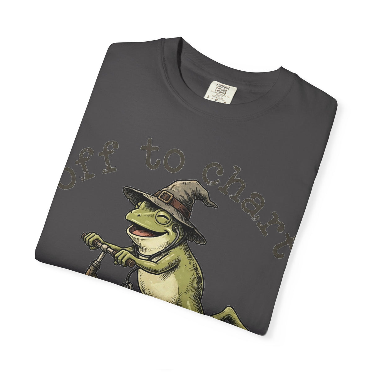 Off To Chart Grinning Frog Shirt, Nurse Frog Scooter Tee, Funny Charting Shirt, RN Gift