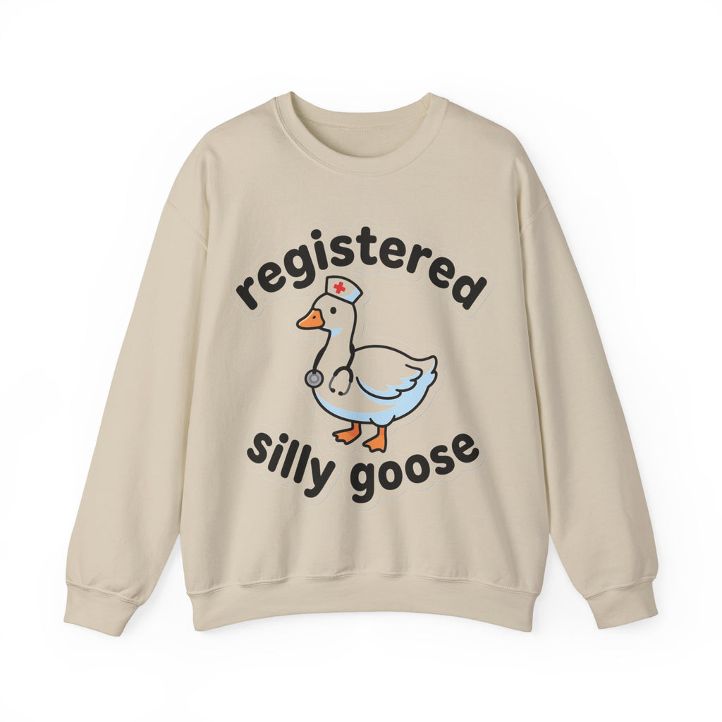 Registered Silly Goose Nurse Sweatshirt, Cute Goose Nurse Cap Sweatshirt, Funny Nurse Gift, Nursing Student Sweatshirt, RN Graduation Gift,