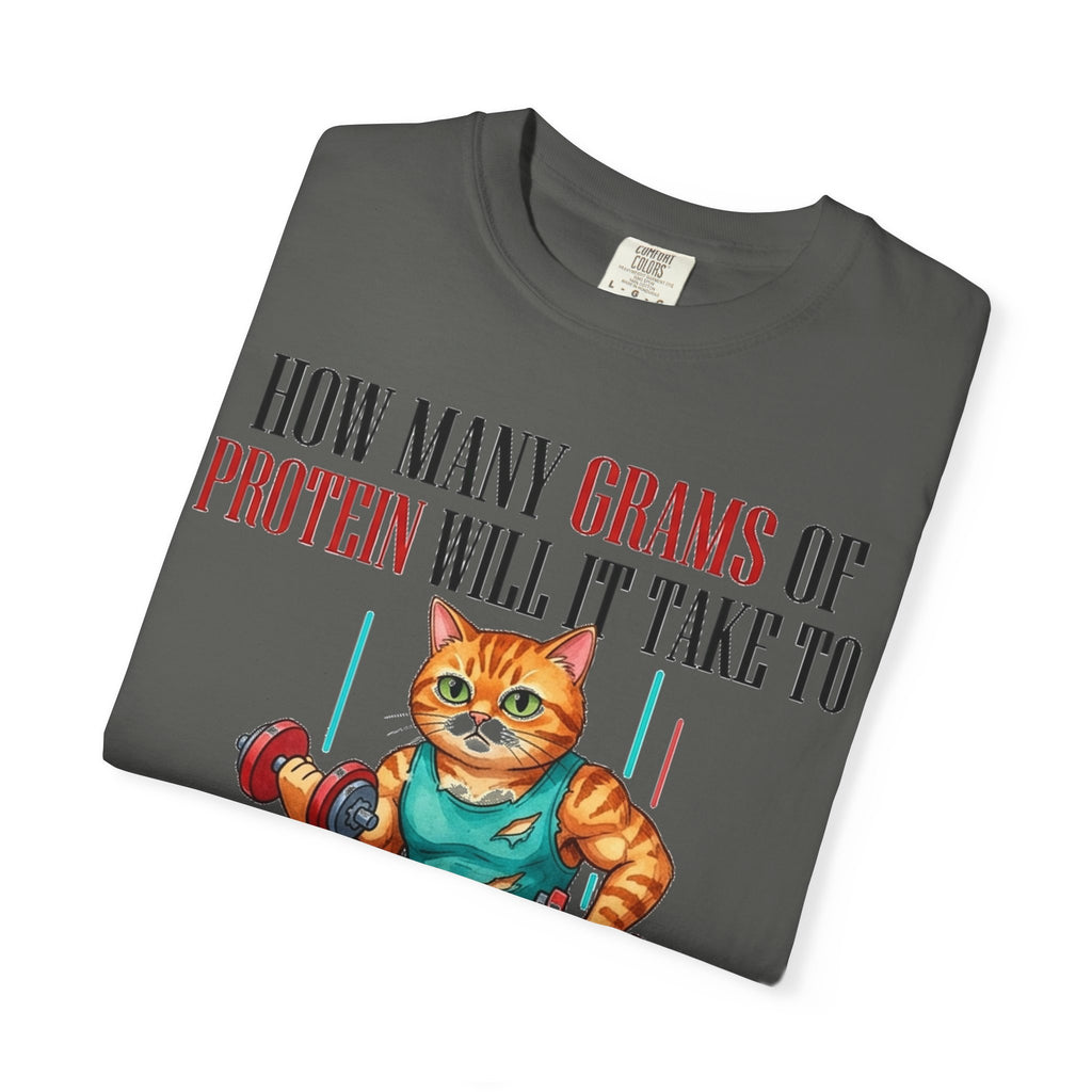 How Many Grams Of Protein Restore The Light In My Eyes Wide Shirt, Buff Gym Cat Tee, Funny Lifting Shirt, Gym Gift