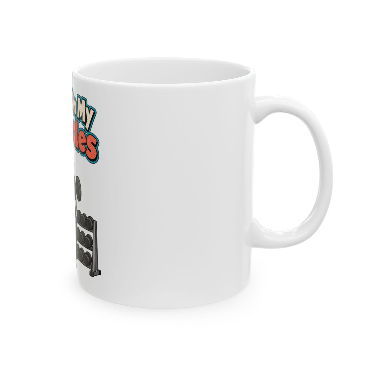 Working On My Mooscles Mug, Funny Gym Lover Gift for Him Her, Workout Christmas Gift, Coffee Mug 11oz 15oz