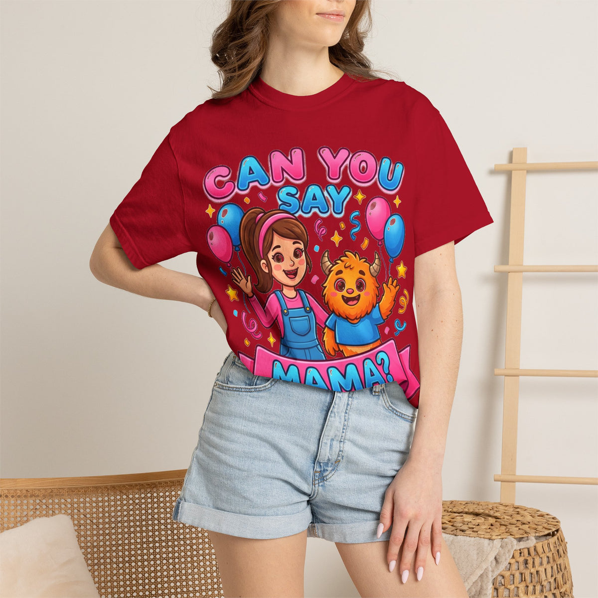 Can You Say Mama Shirt, Funny First Word Tee, Cute Monster Birthday Shirt, New Mom Gift
