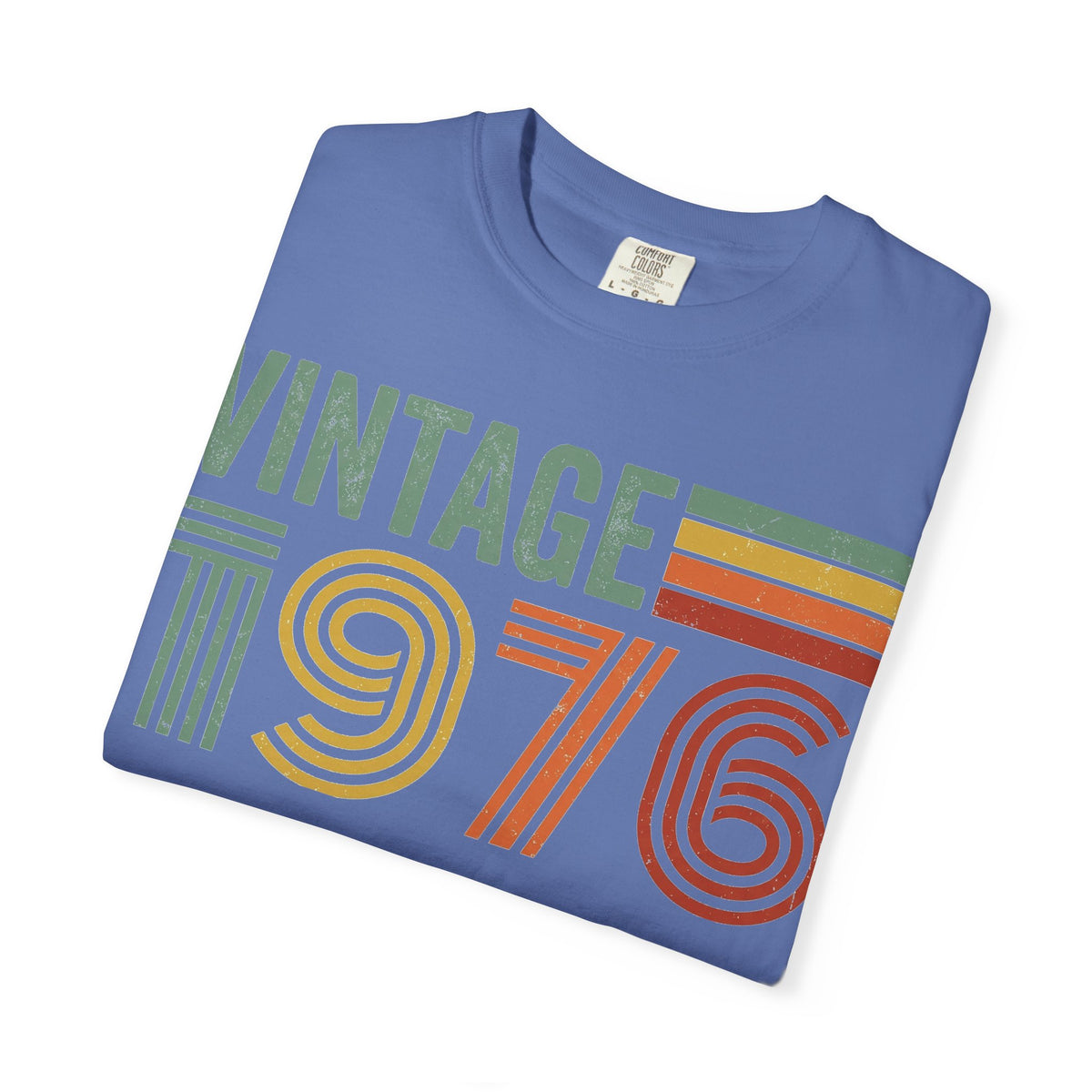 Vintage 1976 Wide Shirt, Retro Striped Birth Year Tee, 50th Birthday Shirt, 1976 Gift