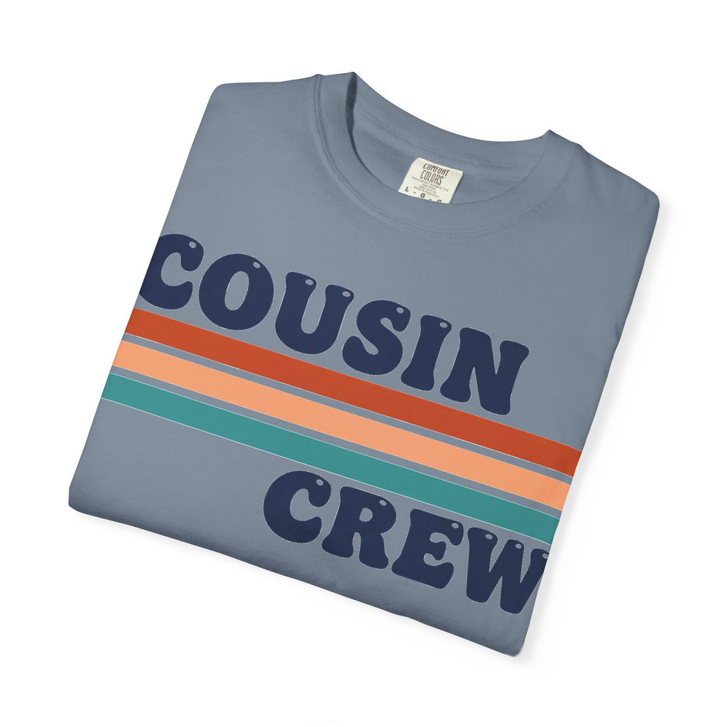 Cousin Crew Stacked Stripe Shirt, Vintage Stripe Family Tee, Matching Cousin Shirt, Reunion Gift