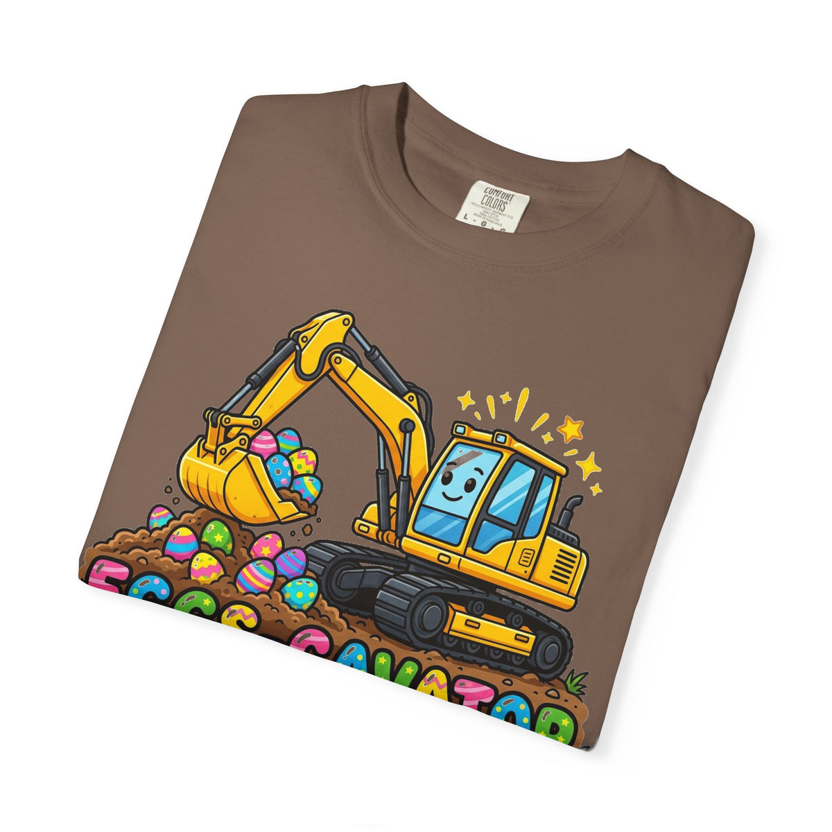 Eggs-Cavator Excavator Shirt, Funny Easter Construction Tee, Digger Easter Egg Shirt, Boys Easter Gift