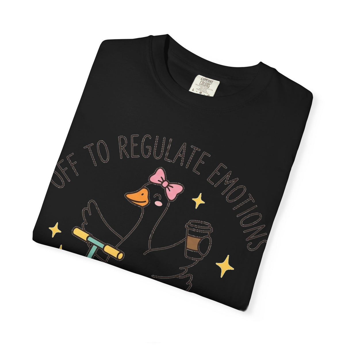 Off To Regulate Emotions Shirt, Funny Therapy Goose Scooter Tee, Mental Health Humor Shirt, Therapist Gift
