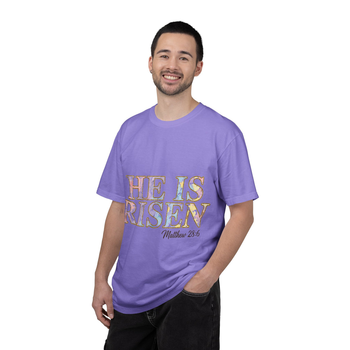 He Is Risen Shirt, Matthew 28:6 Easter Tee, Watercolor Christian Easter Shirt, Faith Gift