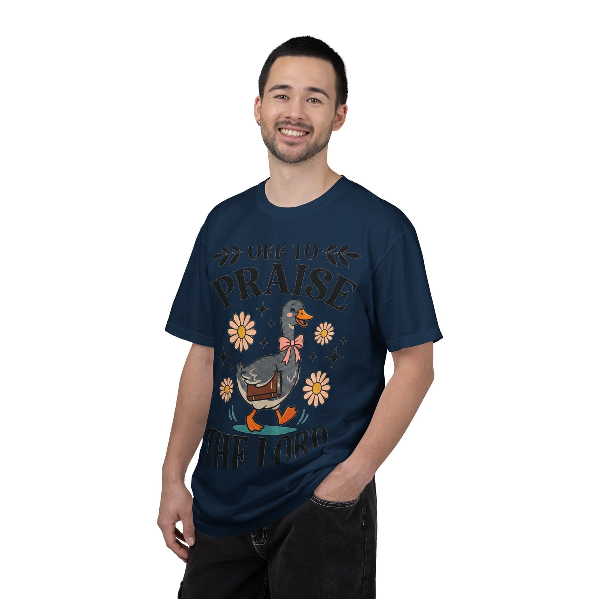 Off To Praise The Lord Shirt, Funny Christian Goose Tee, Daisy Church Shirt, Faith Gift