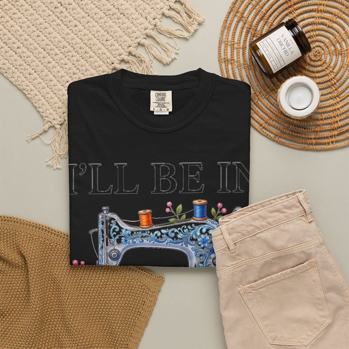 I'll Be In My Office Sewing Shirt, Vintage Sewing Machine Quilter Tee, Funny Seamstress Shirt, Quilter Gift