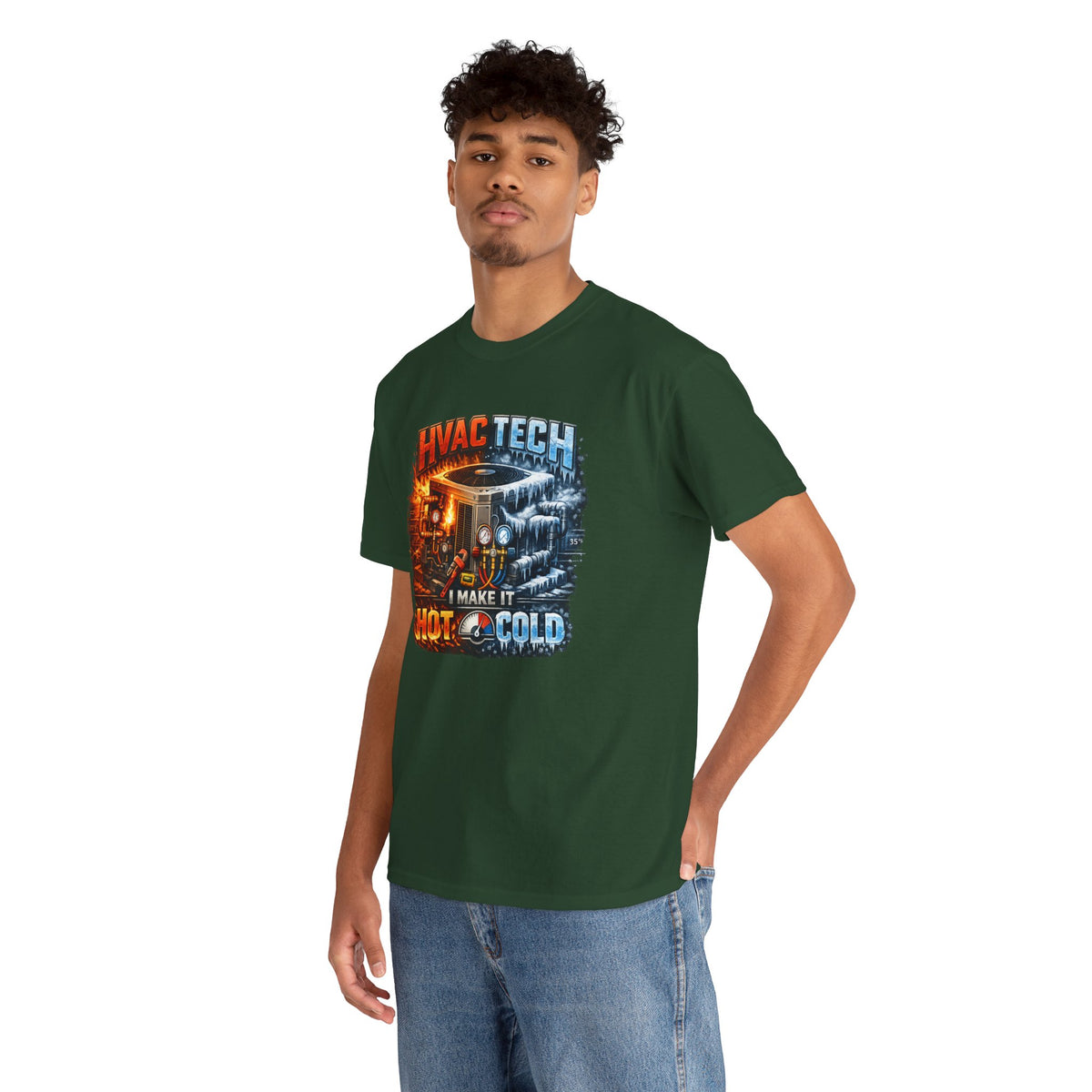 HVAC Tech T‑Shirt – "I Make It Hot & Cold" HVAC Technician Work Tee