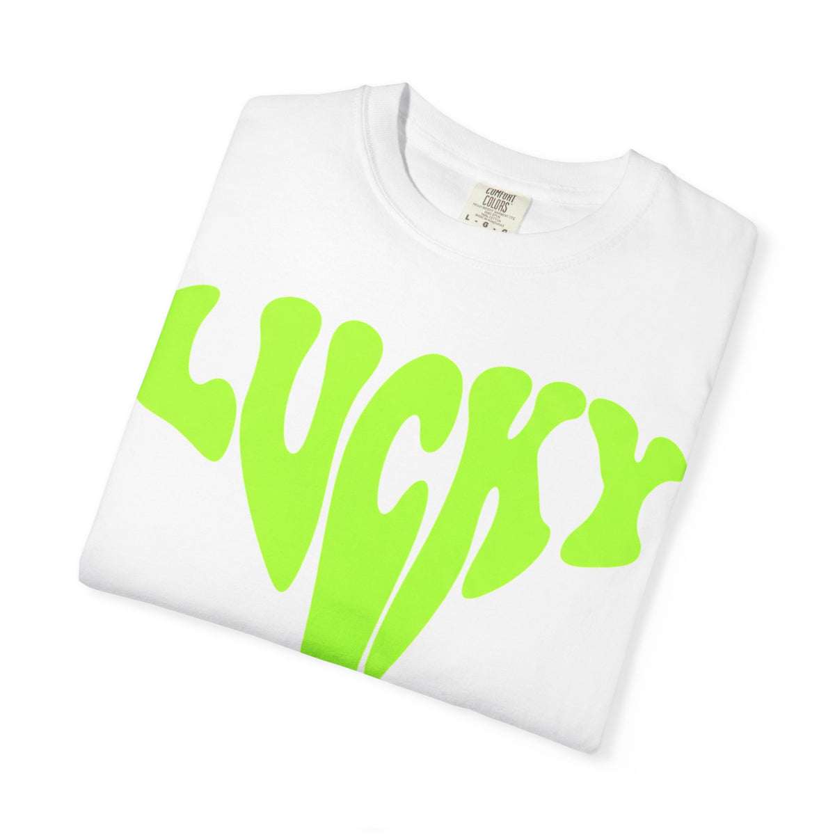 Lucky Drip Shirt, Neon Psychedelic Lettering Tee, Trippy St Patricks Day Shirt, Rave Gift