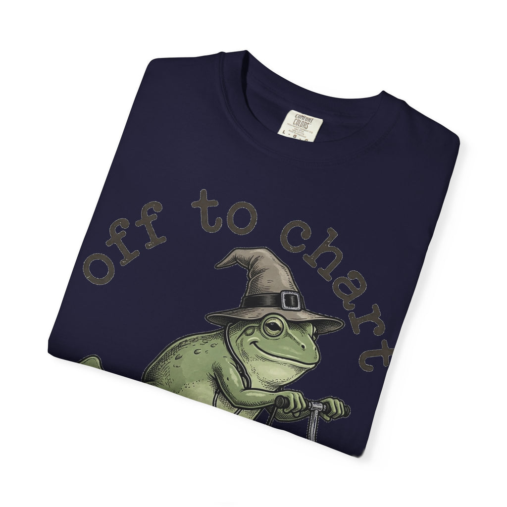 Off To Chart Etched Frog Shirt, Vintage Nurse Frog Scooter Tee, Charting Humor Shirt, RN Gift