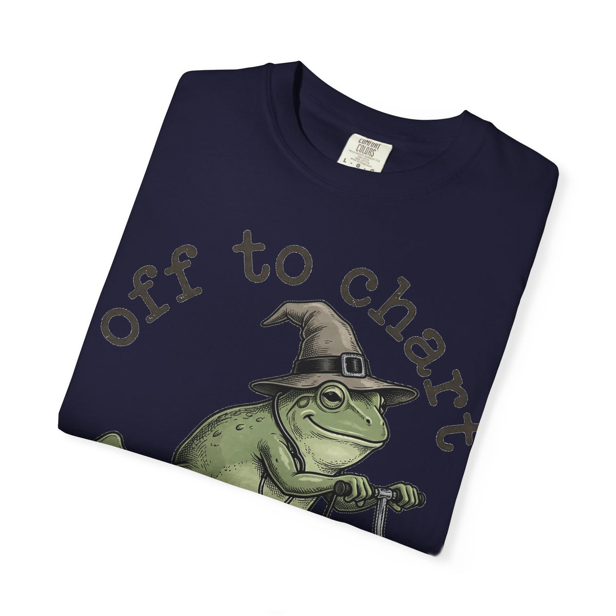 Off To Chart Etched Frog Shirt, Vintage Nurse Frog Scooter Tee, Charting Humor Shirt, RN Gift