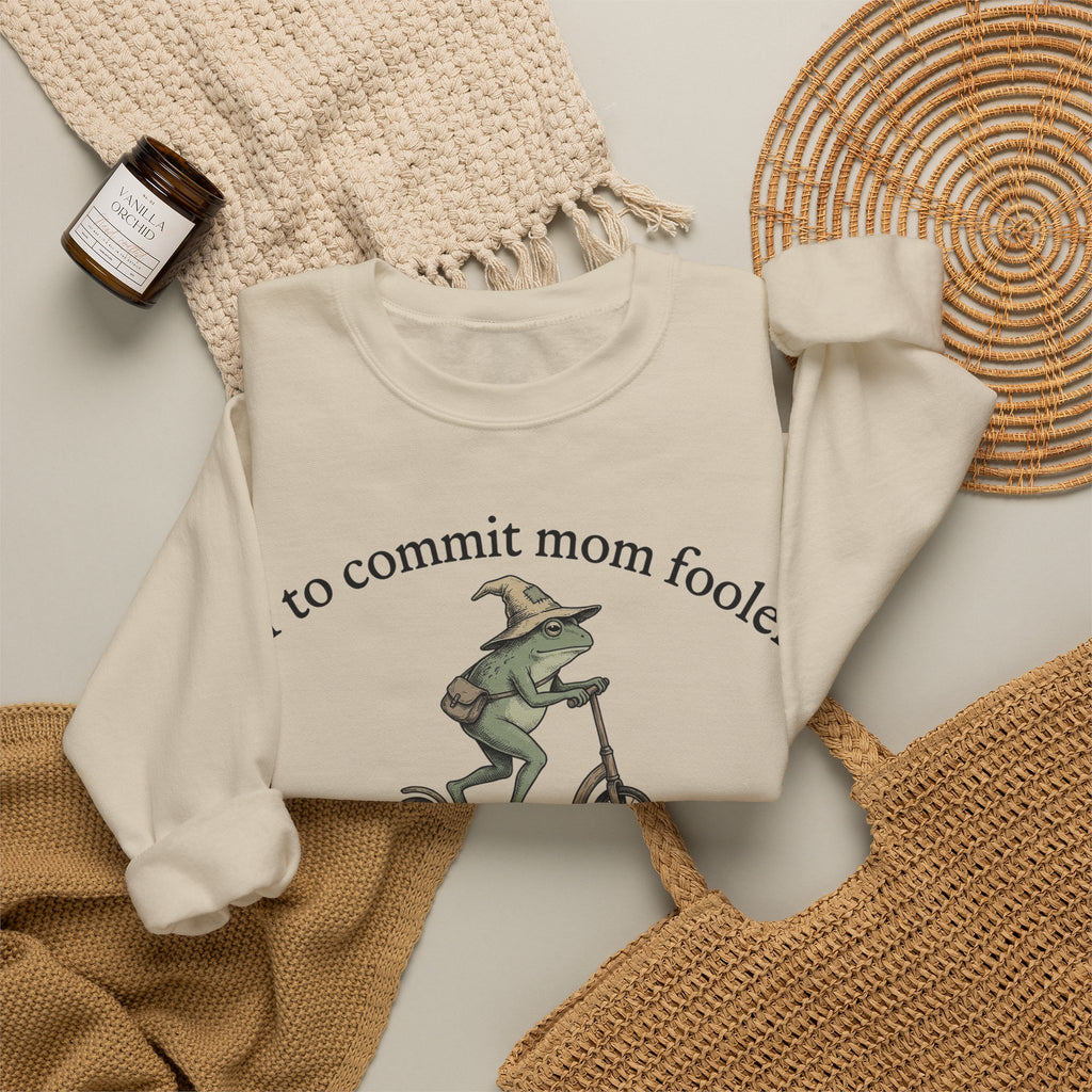 Off To Commit Mom Foolery Sweatshirt, Funny Frog Witch Mom Sweatshirt, Sarcastic Mama Sweatshirt, Halloween Mom Gift, Spooky Mama Scooter Fr