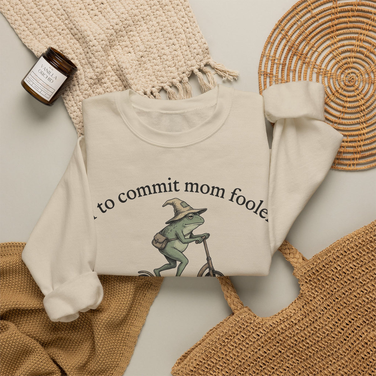 Off To Commit Mom Foolery Sweatshirt, Funny Frog Witch Mom Sweatshirt, Sarcastic Mama Sweatshirt, Halloween Mom Gift, Spooky Mama Scooter Fr