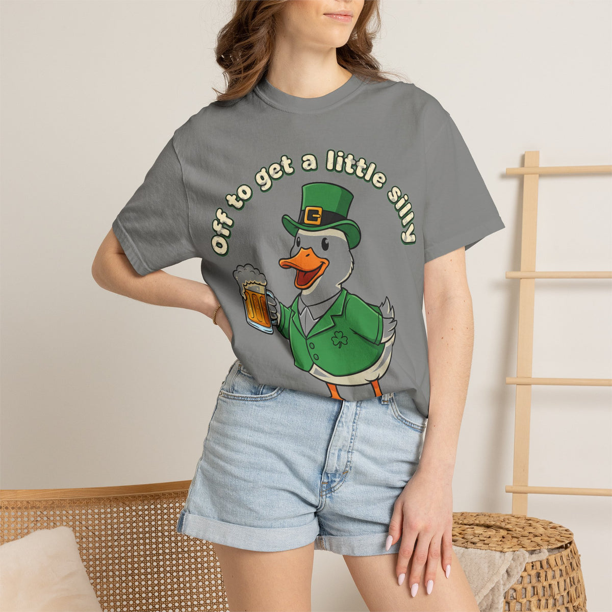 Off To Get A Little Silly Duck Shirt, Leprechaun Suit Beer Duck Tee, Funny St Patricks Day Shirt, Irish Gift