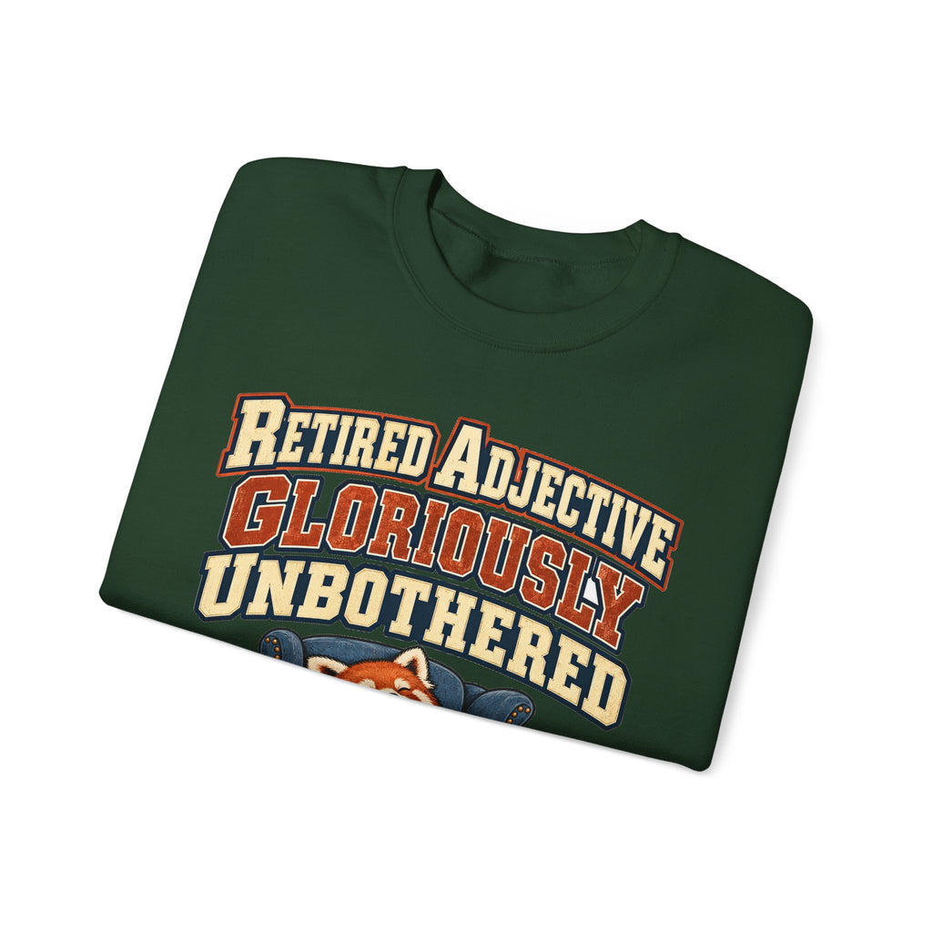 Funny Retirement Sweatshirt Retired Adjective Gloriously Unbothered Red Panda Sweatshirt, Retirement Gift, Sweatshirt