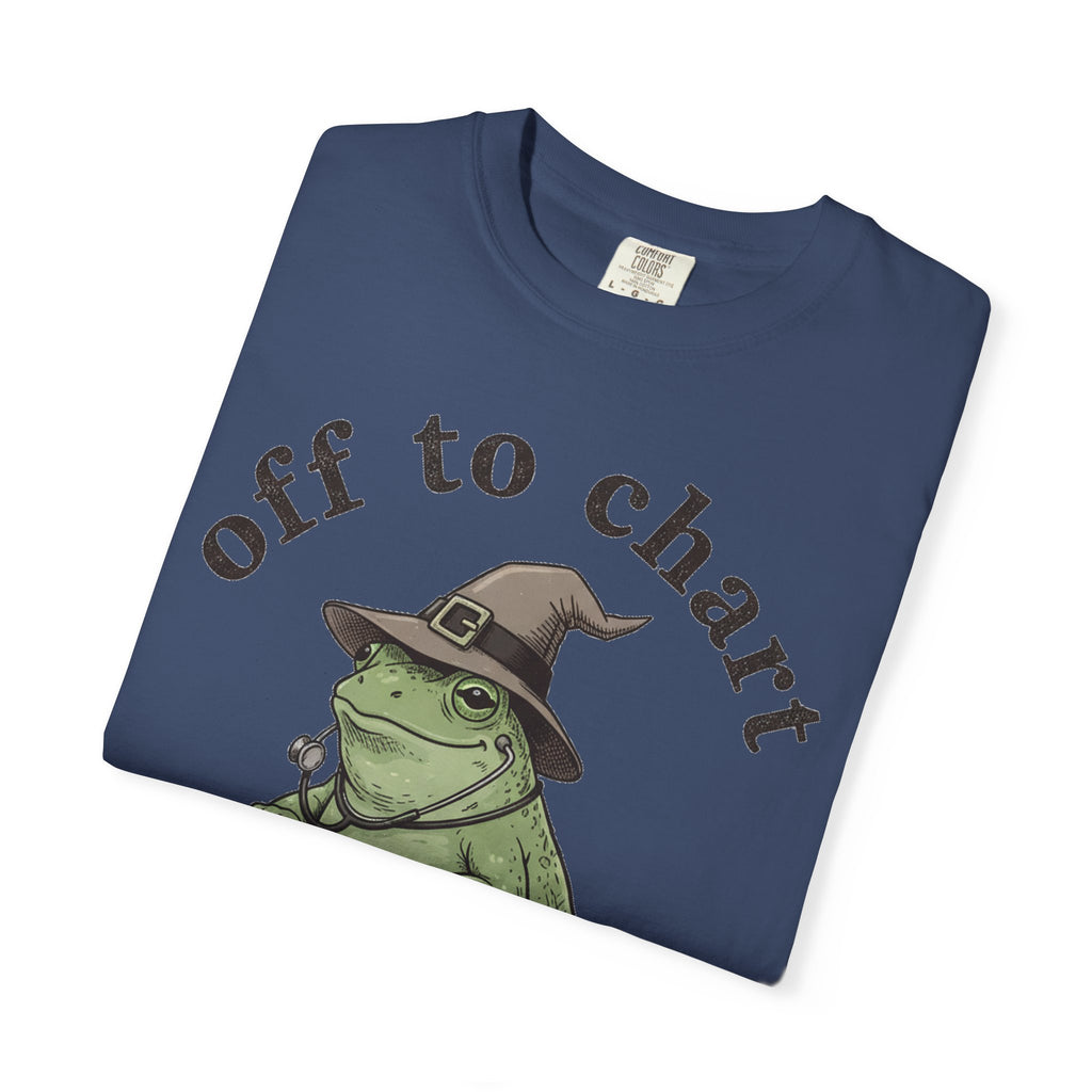 Off To Chart Shirt, Witch Hat Frog Nurse Scooter Tee, Funny Charting RN Shirt, Nurse Gift