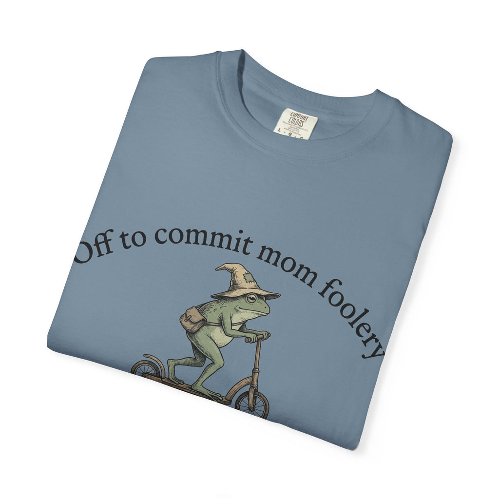 Off To Commit Mom Foolery Shirt, Funny Witch Frog Scooter Tee, Sarcastic Mom Shirt, Mom Humor Gift