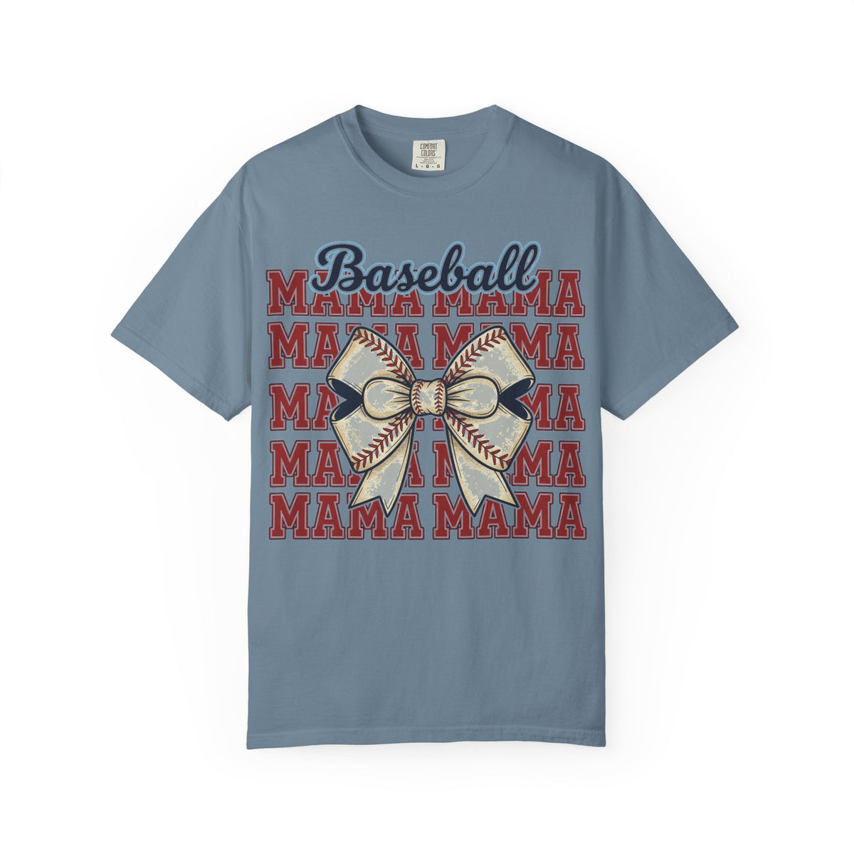 Baseball Mama Big Bow Shirt, Five Row Varsity Mama Tee, Baseball Mom Game Day Shirt, Baseball Mom Gift