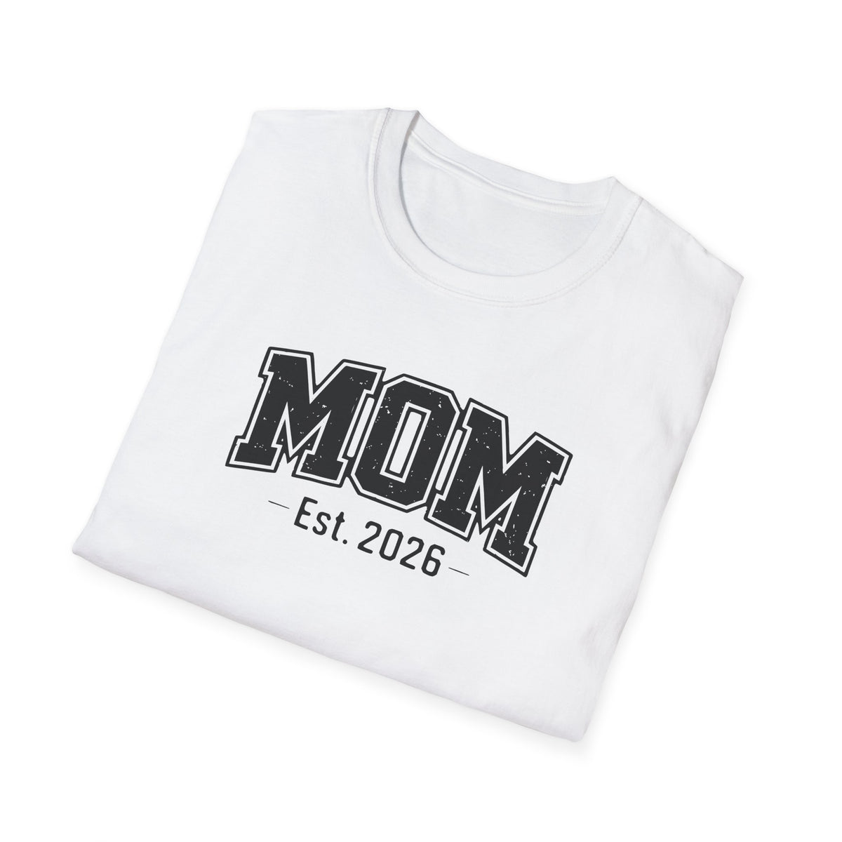Mom Est. 2026 T-Shirt — Vintage Collegiate New Mom Tee