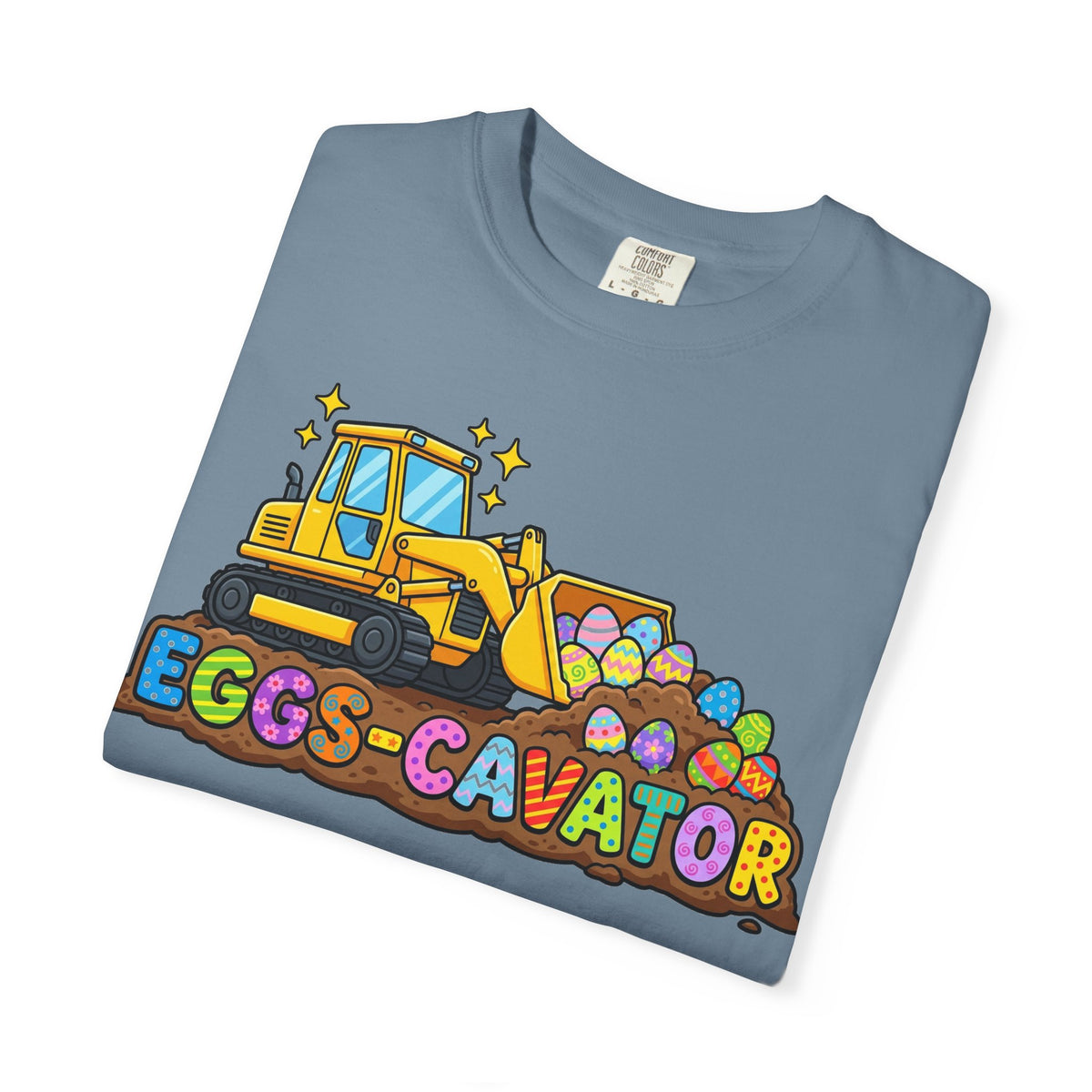 Eggs-Cavator Shirt, Funny Easter Digger Tee, Construction Easter Egg Shirt, Toddler Boy Easter Gift