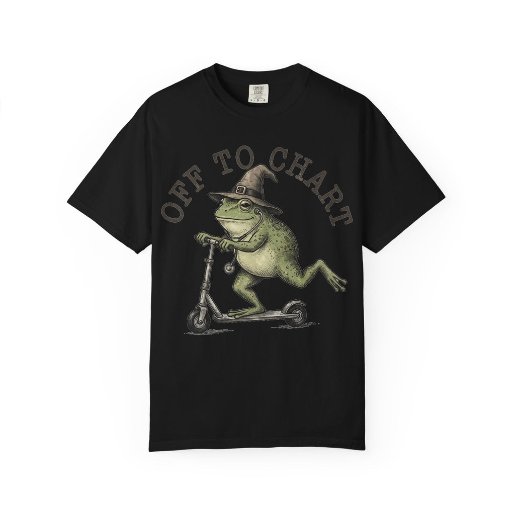 Off To Chart Bold Shirt, Engraved Frog Nurse Scooter Tee, Funny Night Shift Shirt, Nurse Gift