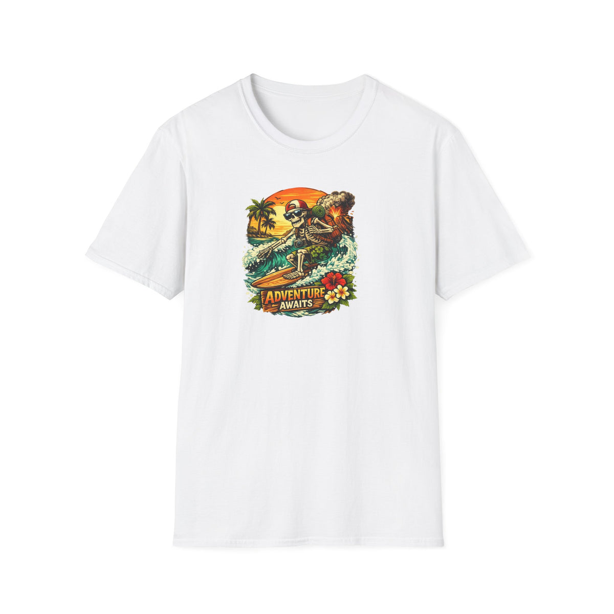 Adventure Awaits Shirt, Retro Dinosaur Outdoor Tee, Explorer Gift