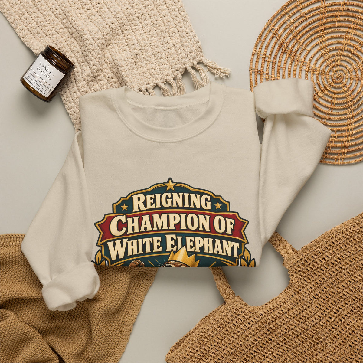 Reigning Champion Of White Elephant Sweatshirt | white elephant gift | Work Gift