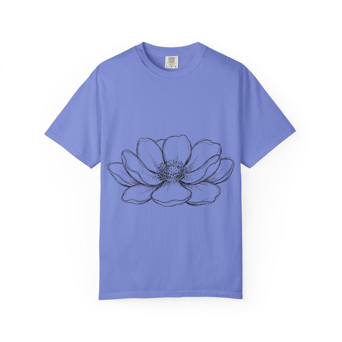 Anemone Flower Line Art Shirt, Minimal Botanical Drawing Tee, Single Bloom Shirt, Plant Lover Gift