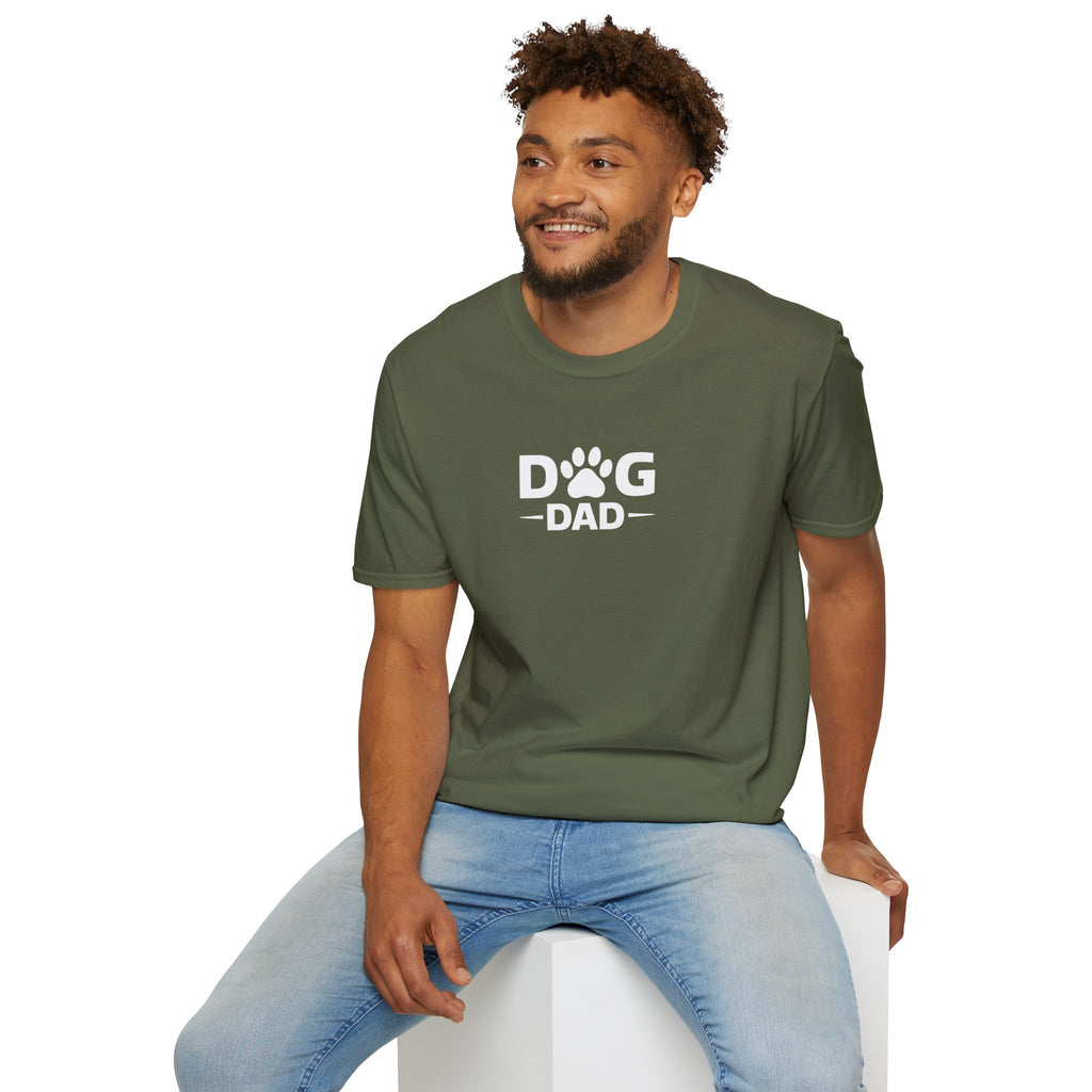 Dog Dad T-Shirt — Paw Print Graphic Tee for Pet Owners