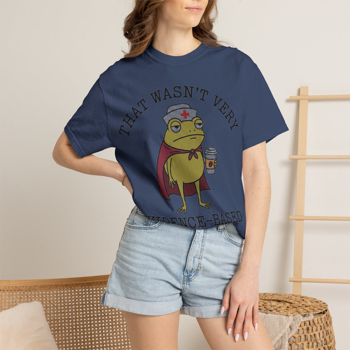 That Wasn't Very Evidence-Based Of You Caped Frog Shirt, Funny Nurse Frog Tee, Nursing Student Shirt, RN Gift