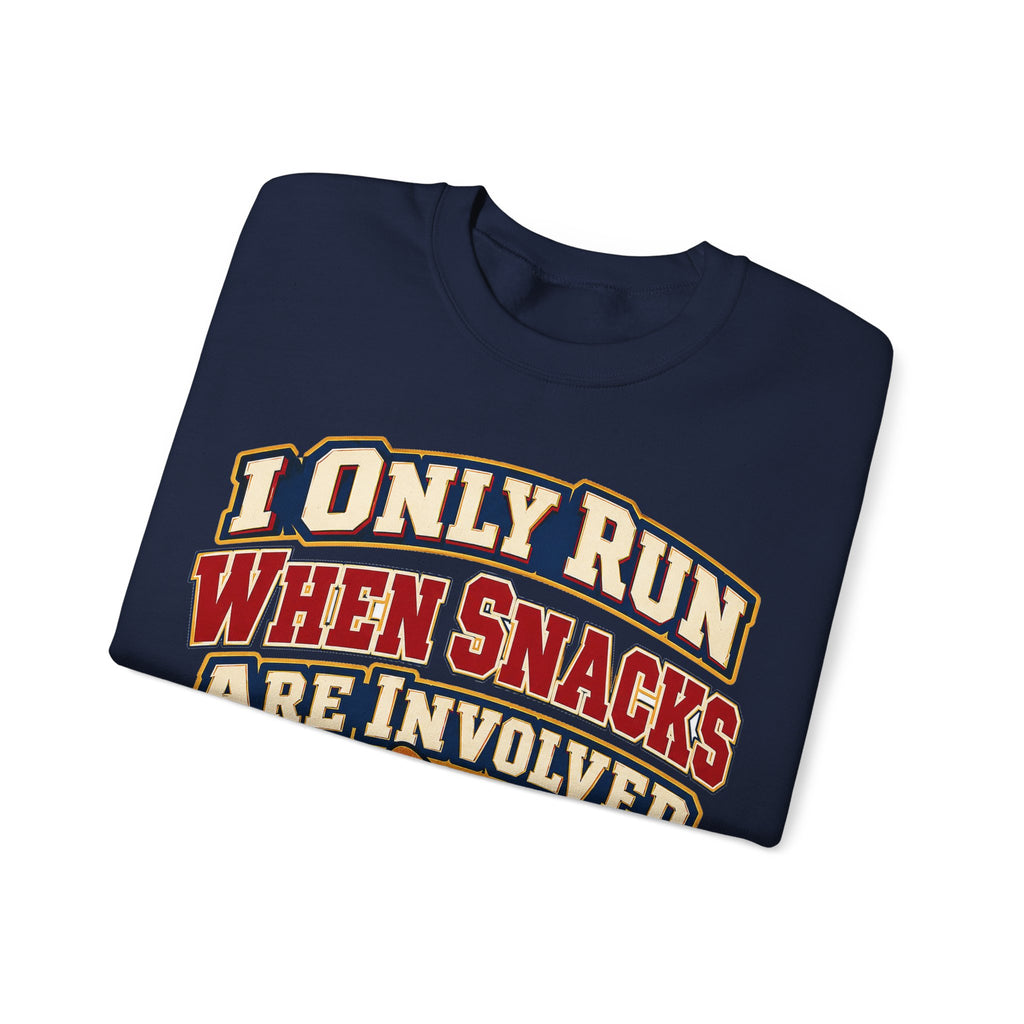 Funny Gym Sweatshirt I Only Run When Snacks Are Involved Corgi Sweatshirt, Funny Running Gift