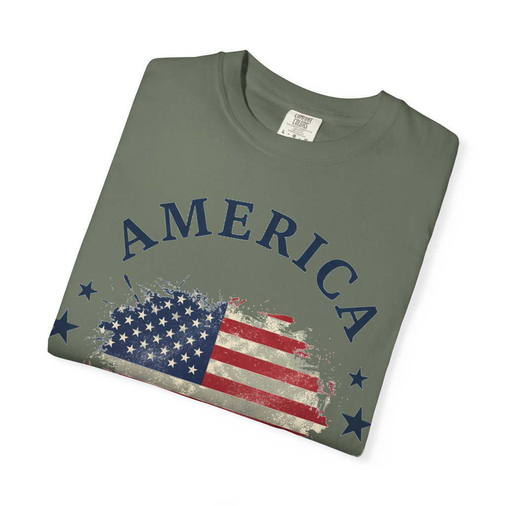 America 1776 2026 Arched Shirt, Vintage Flag Splash Tee, Patriotic Americana Shirt, Independence Day Gift
