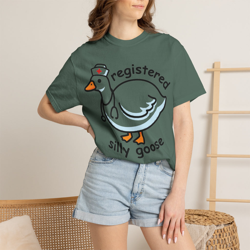 Registered Silly Goose Wide Shirt, Long Neck Nurse Goose Tee, Funny Nurse Shirt, RN Gift