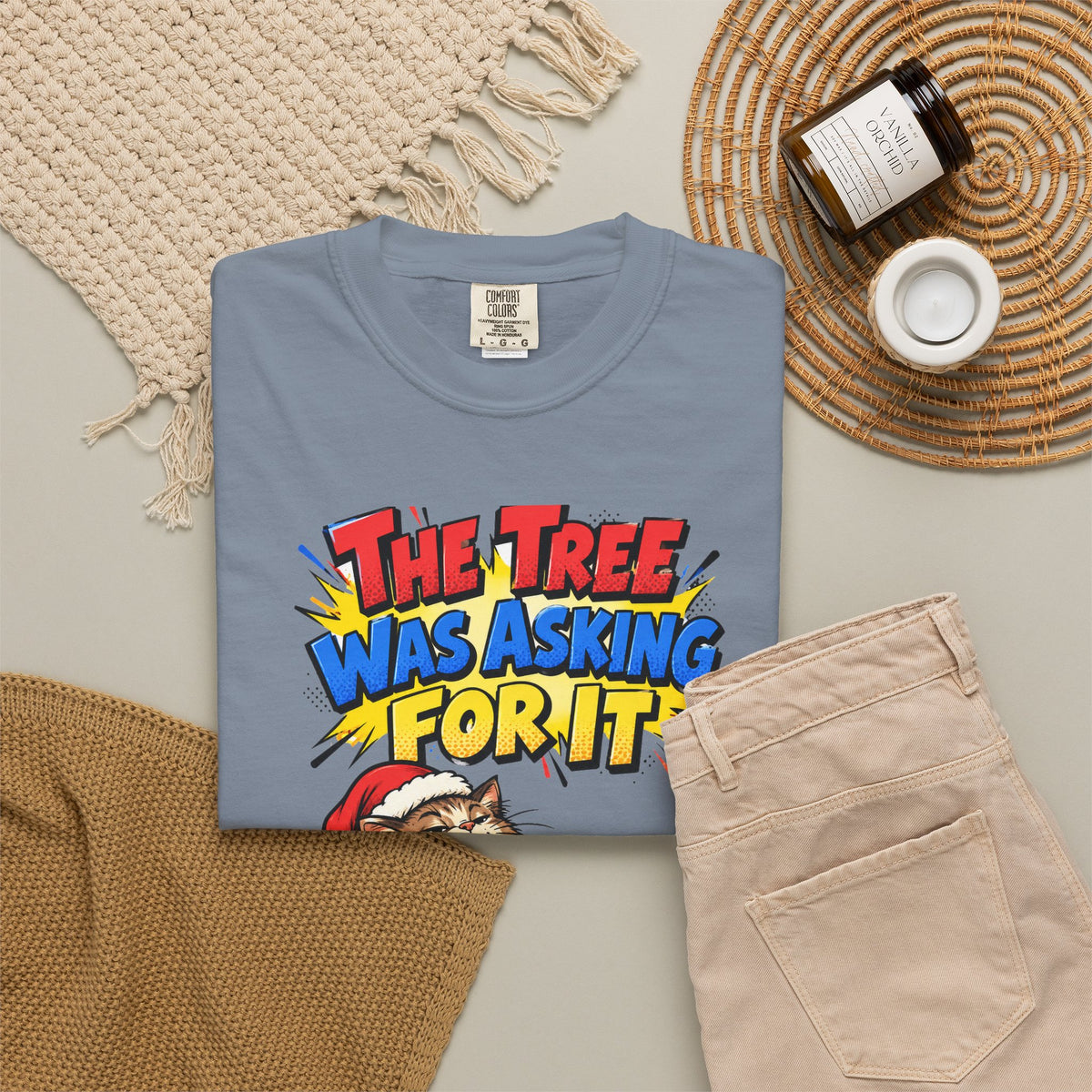 Funny Cat Gift The Tree Was Asking For It Ornament Mug Shirt Christmas Gift for Cat Mom Cat Dad Cat Lover