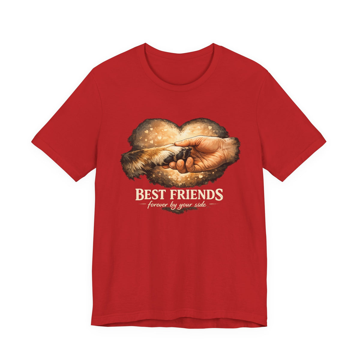Best Friends Paw & Human T-Shirt — "Best Friends" Pet Lover Tee