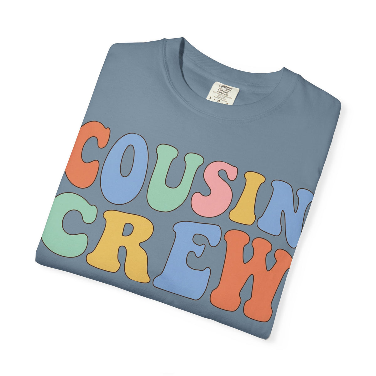 Cousin Crew Shirt, Retro Groovy Bubble Letter Tee, Matching Family Reunion Shirt, Cousin Gift