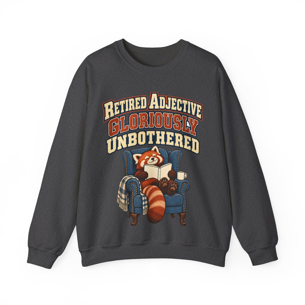 Funny Retirement Sweatshirt Retired Adjective Gloriously Unbothered Red Panda Sweatshirt, Retirement Gift, Sweatshirt