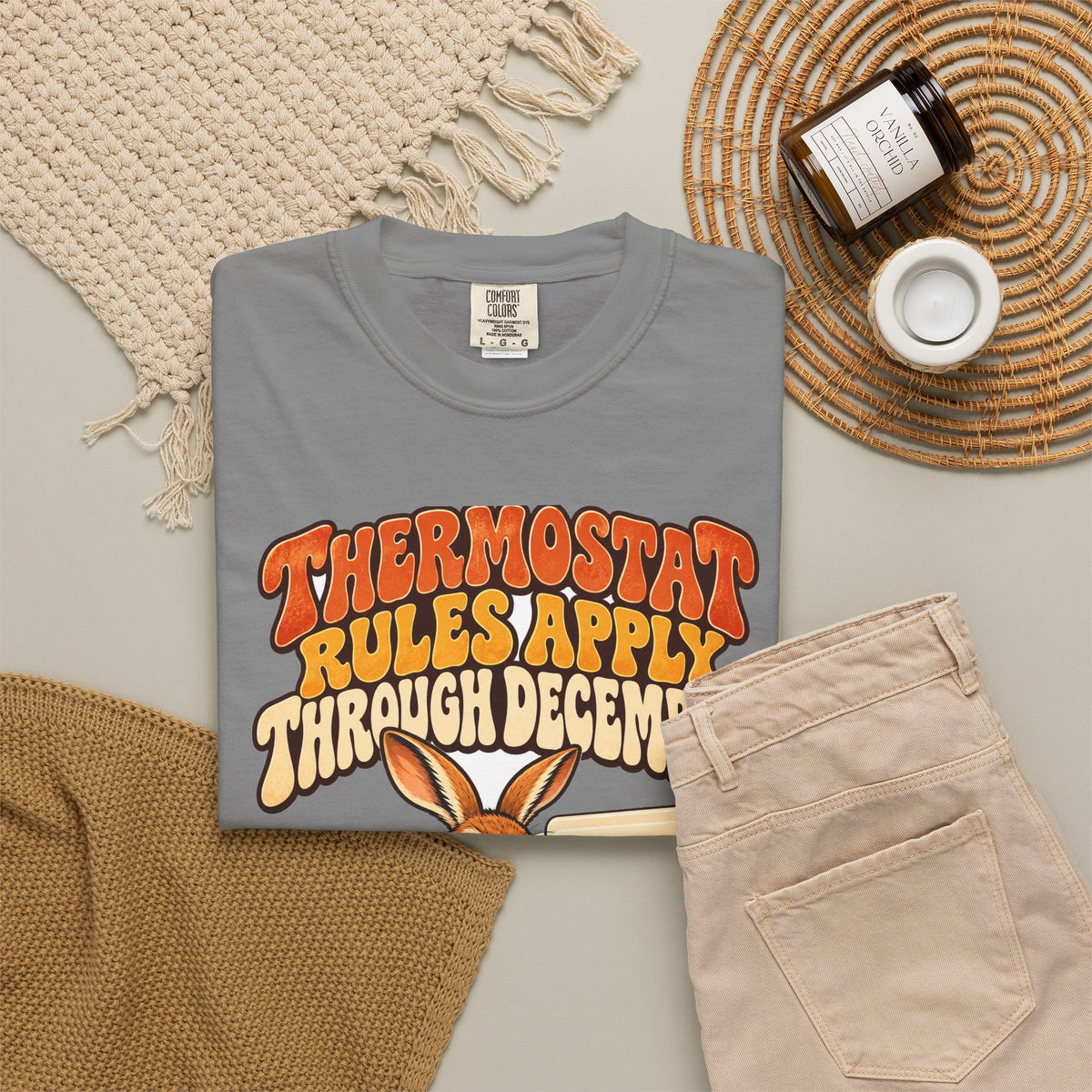 Funny Dad Christmas Gift Thermostat Rules Apply Through December Shirt, Dad Humor Shirt, Gift for Dad Husband Father
