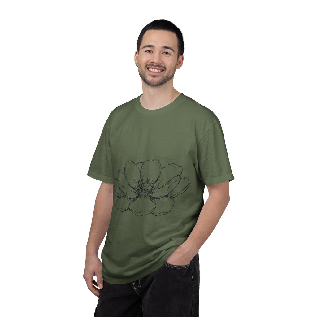 Anemone Flower Line Art Shirt, Minimal Botanical Drawing Tee, Single Bloom Shirt, Plant Lover Gift