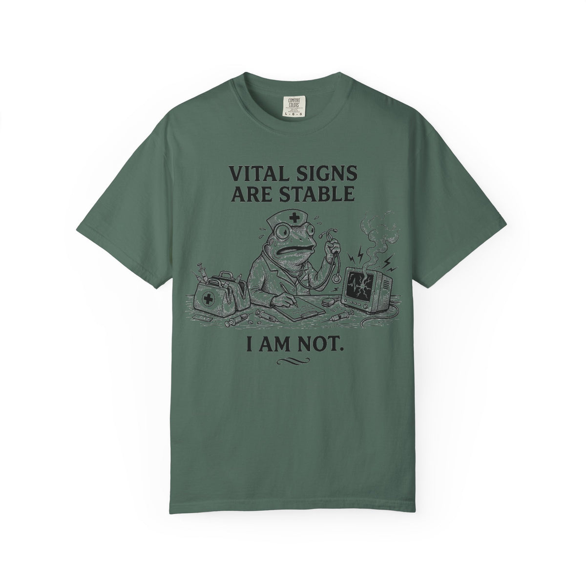 Vital Signs Are Stable I Am Not Shirt, Funny Nurse Frog Tee, Burnt Out RN Shirt, Night Shift Gift