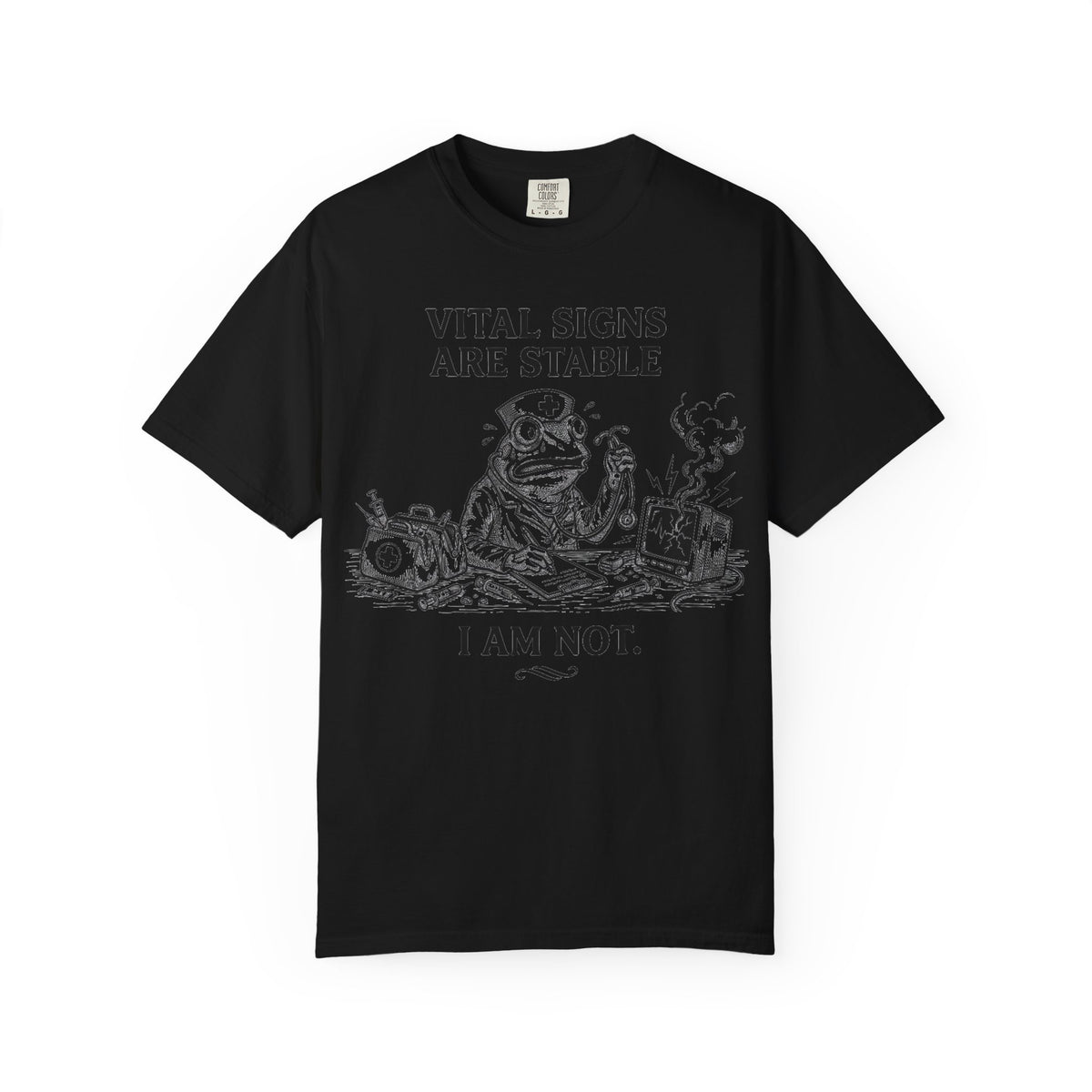 Vital Signs Are Stable I Am Not Shirt, Funny Nurse Frog Tee, Burnt Out RN Shirt, Night Shift Gift