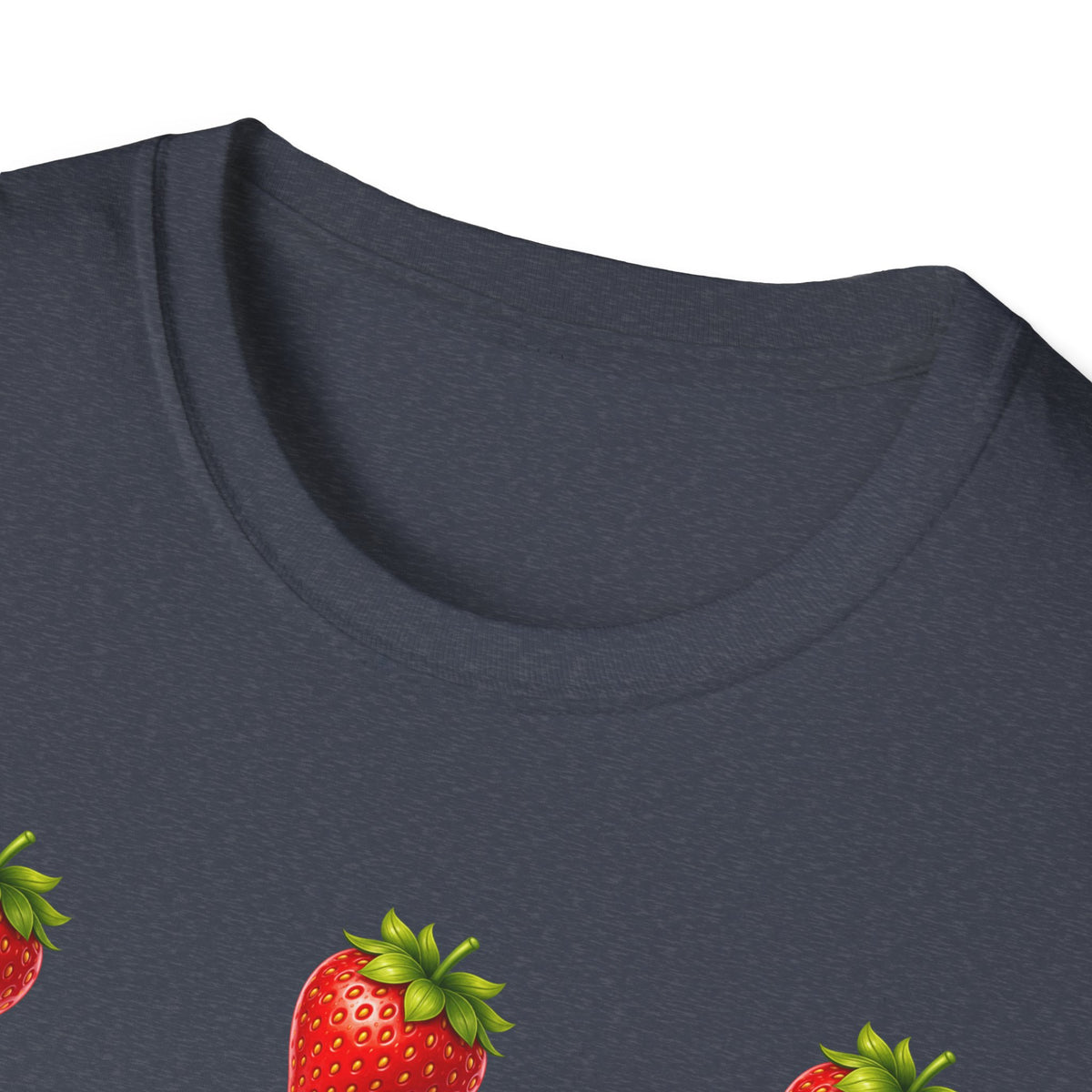 Strawberry Grid T-Shirt — Cute Retro Fruit Pattern Tee