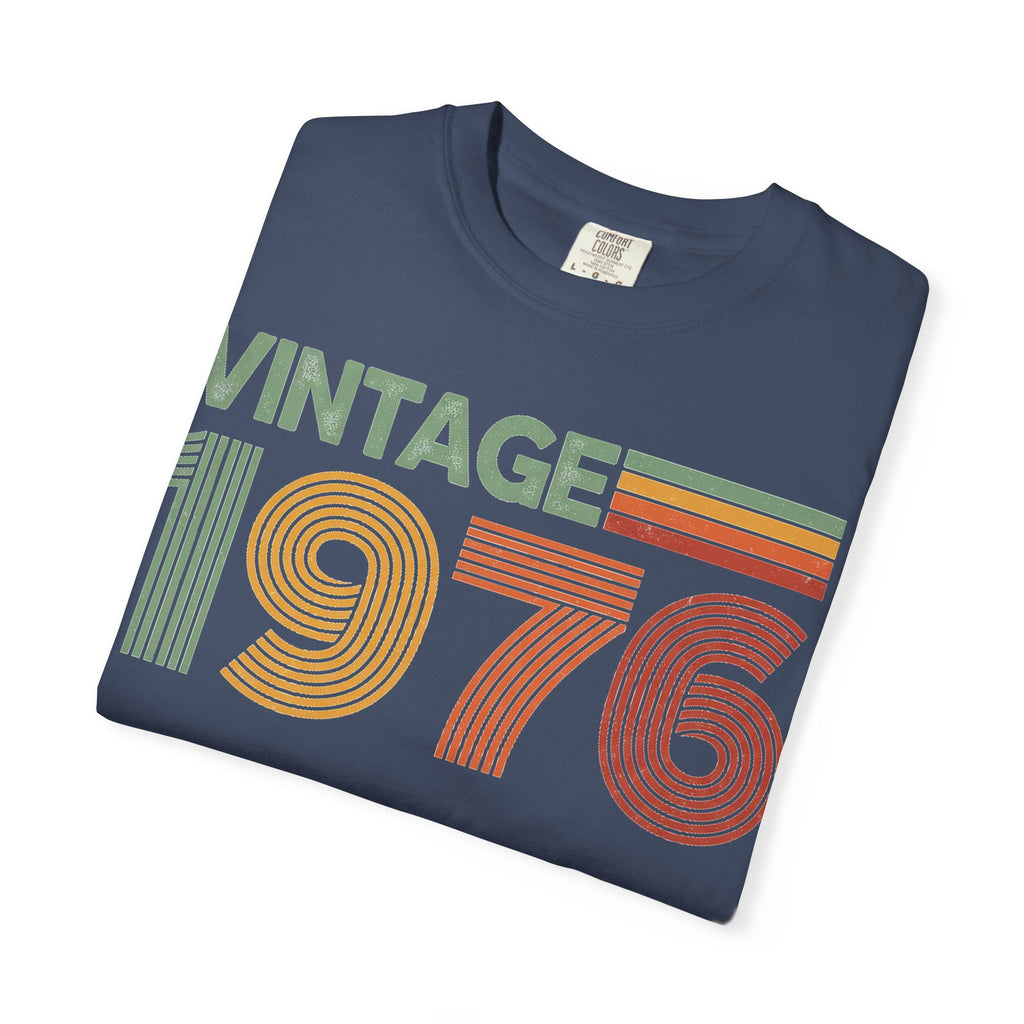 Vintage 1976 Classic Shirt, Seventies Stripe Birthday Tee, Born In 1976 Shirt, 50th Birthday Gift