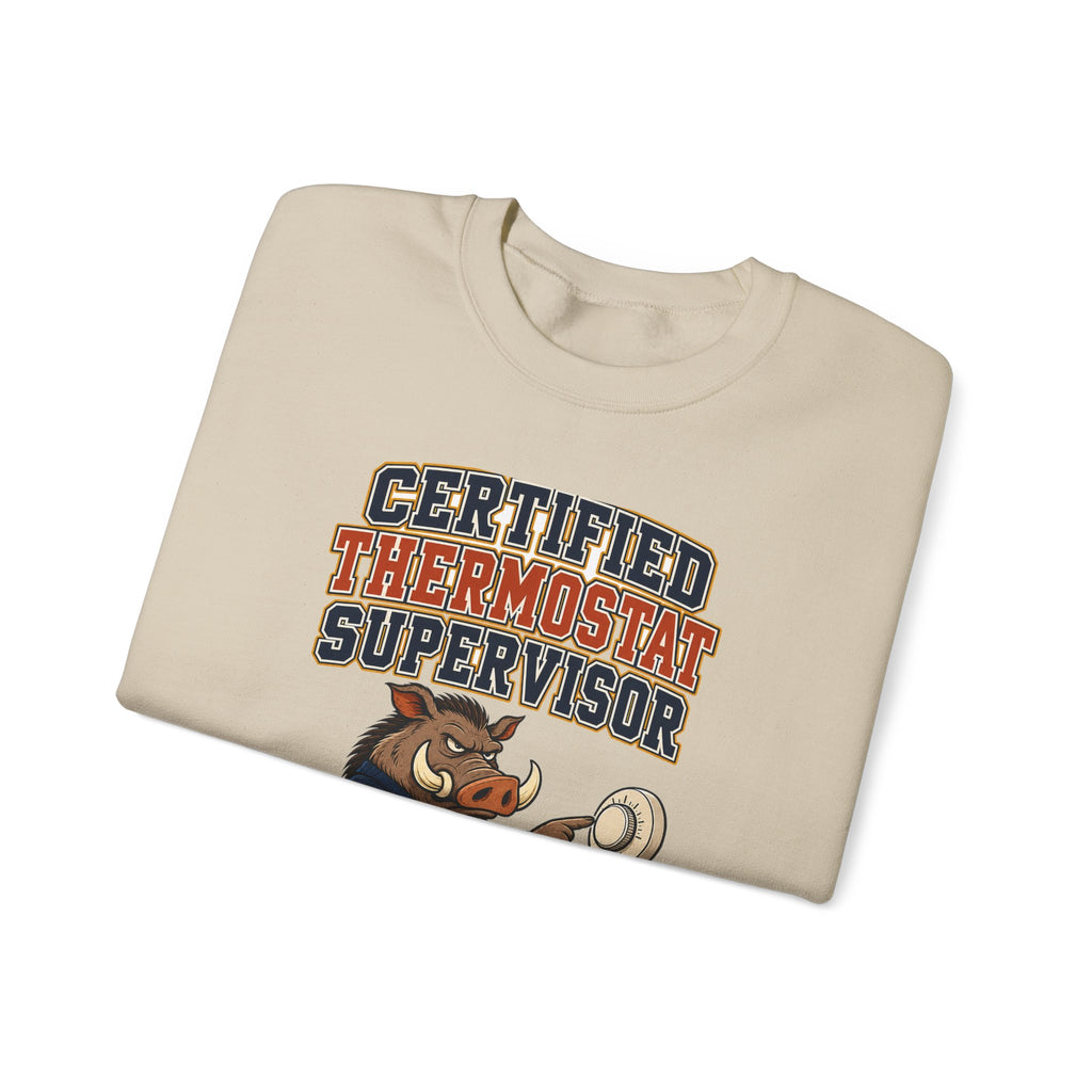 Funny Dad Sweatshirt Certified Thermostat Supervisor Shirt, Funny Dad Gift, Christmas Gift, Funny Tee