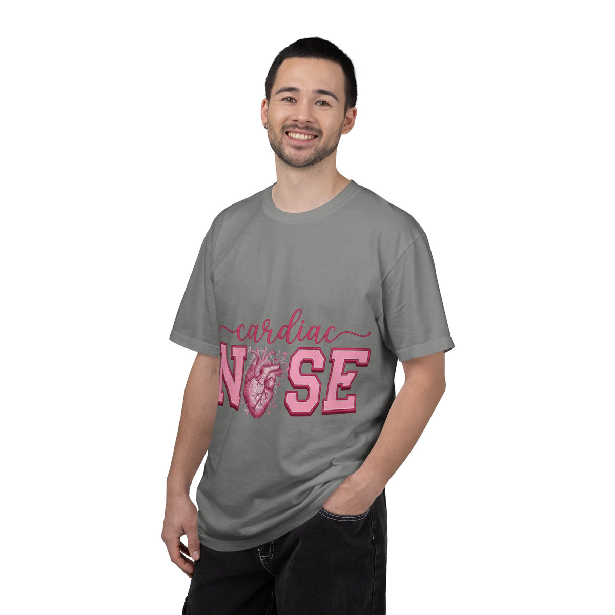 Cardiac Nurse Anatomical Heart Shirt, Pink Varsity Cardiology Tee, Cardiac RN Shirt, Nurse Gift