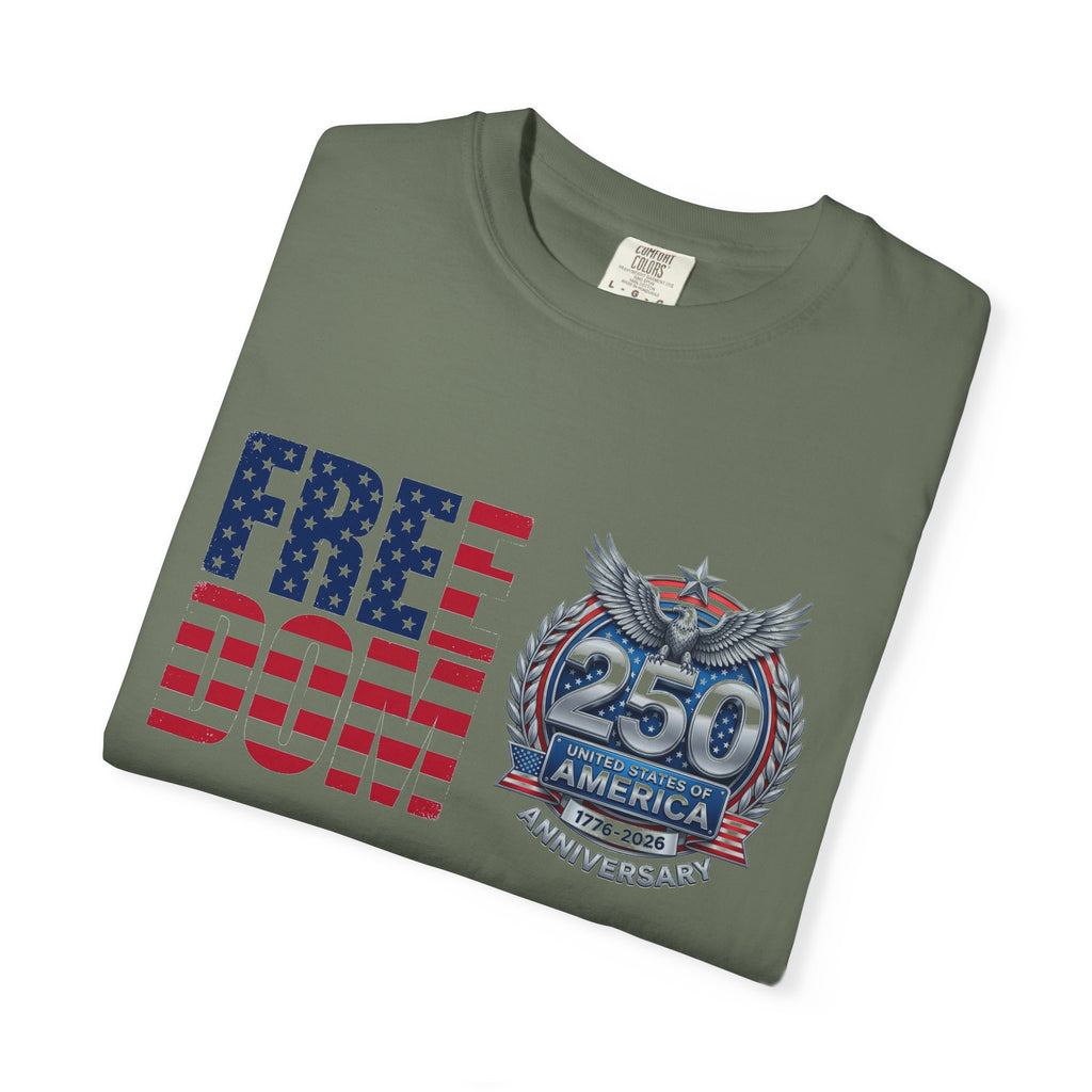 Freedom 250 Stacked Shirt, America Semiquincentennial Crest Tee, Patriotic 1776-2026 Shirt, July 4th Gift
