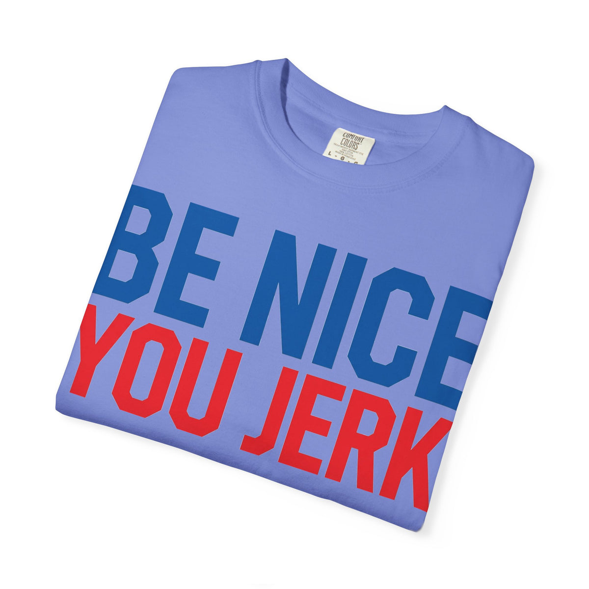Be Nice You Jerk Shirt, Funny Sarcastic Quote Tee, Bold Retro Typography Shirt, Snarky Gift
